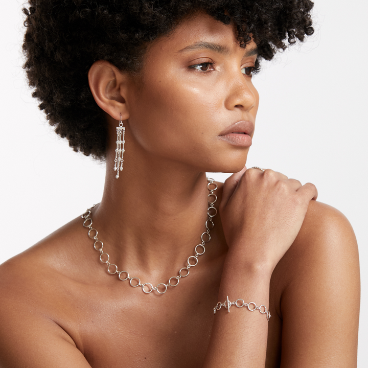 Ultra Fine Camelia Bracelet - Sterling Silver