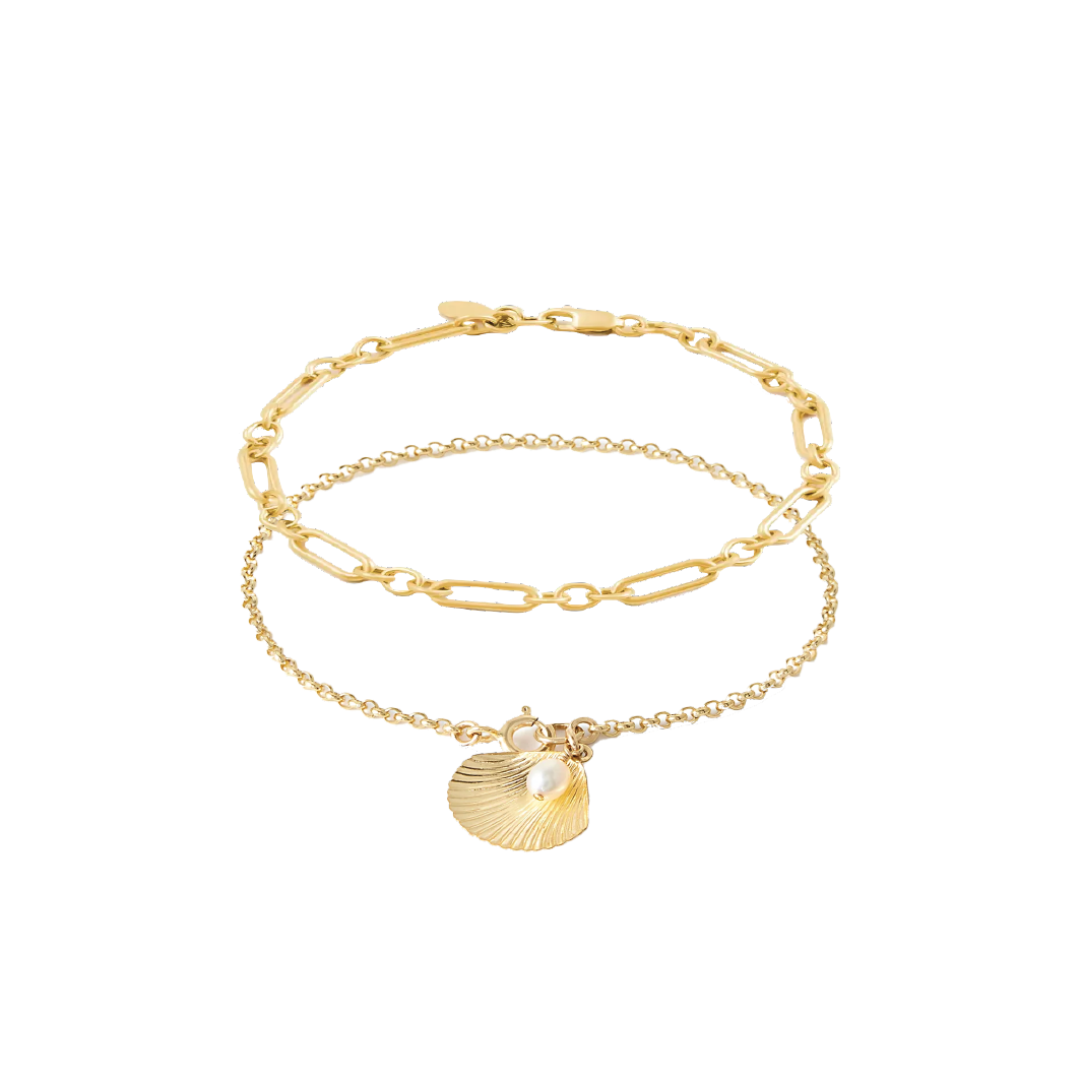 Ula Shell Bracelet Bundle - Gold