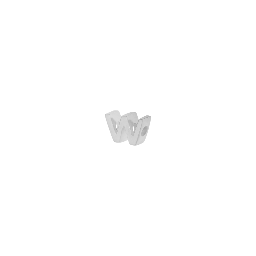 Letter Slider Charm - Silver