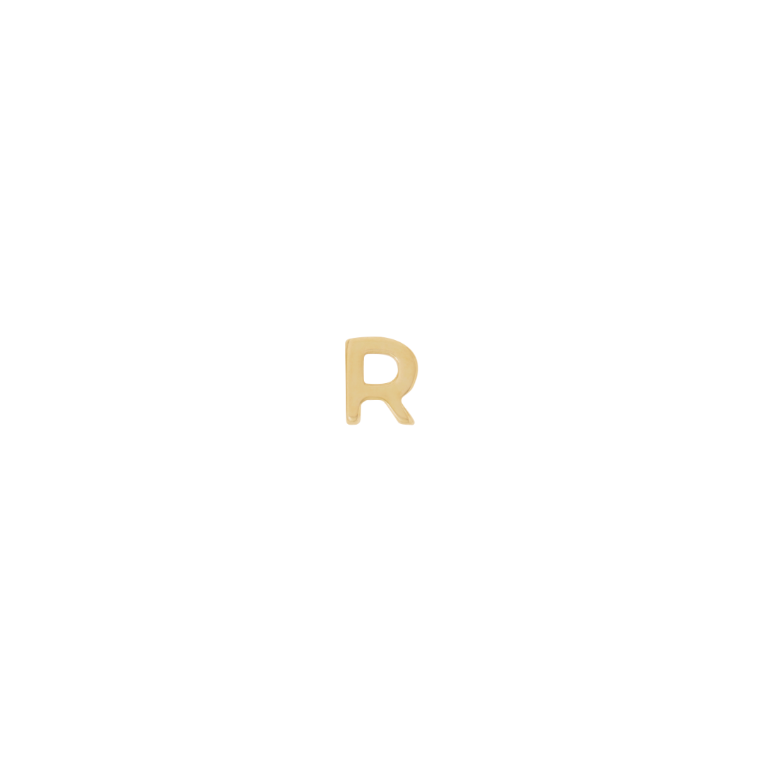 Letter Slider Charm - Solid Gold