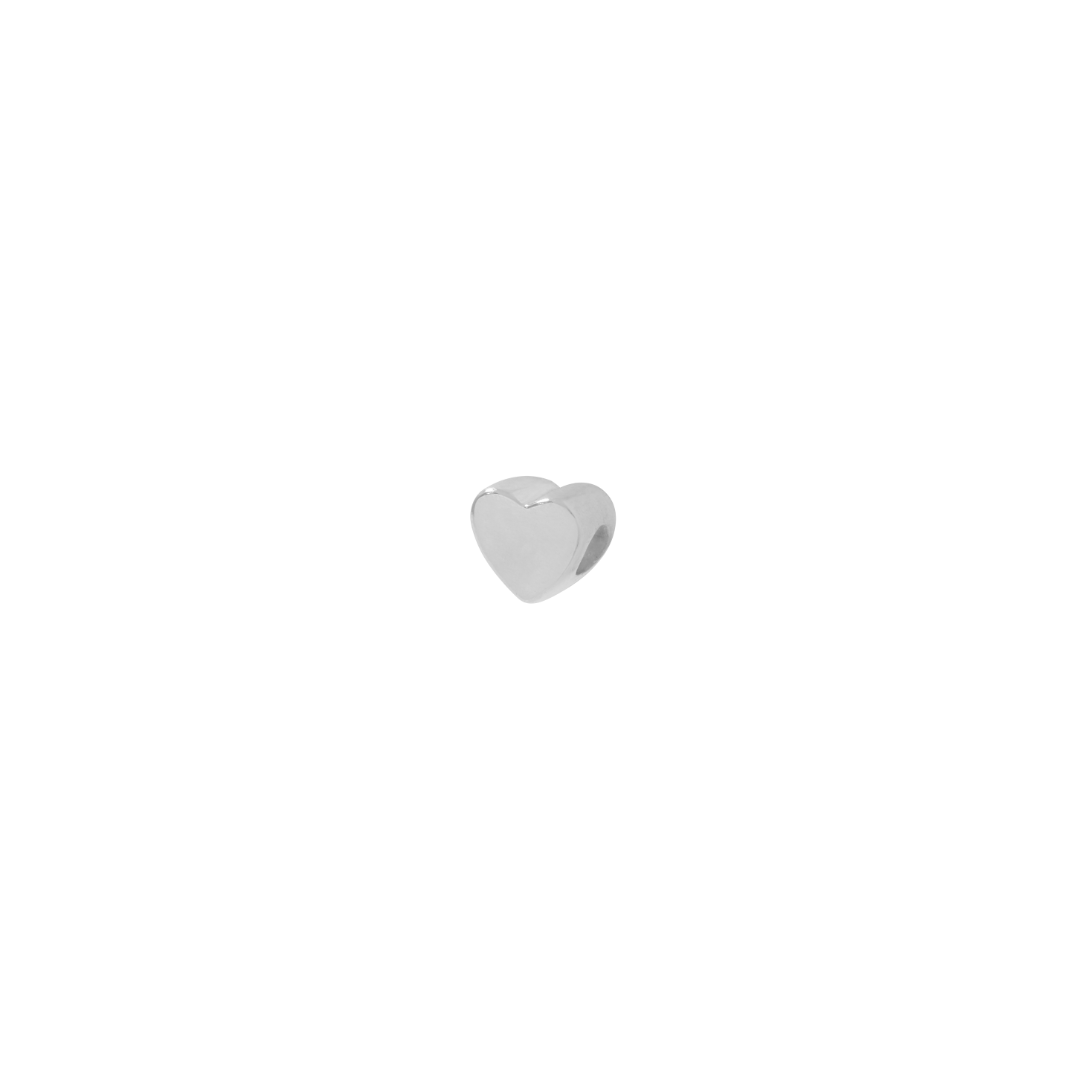 Heart Slider Charm - Silver