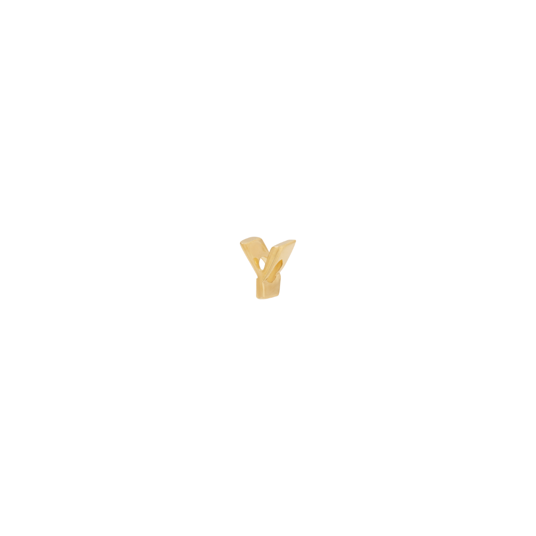 Letter Slider Charm - Solid Gold