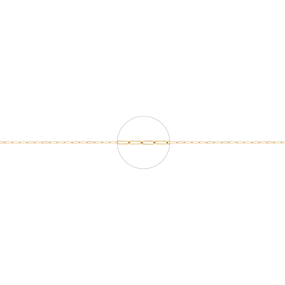 Fine Paperclip Chain 1.9mm - Gold