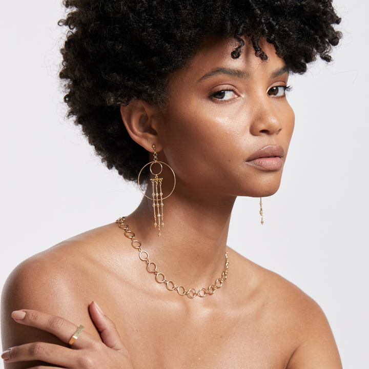 Fine Camelia Necklace - Gold