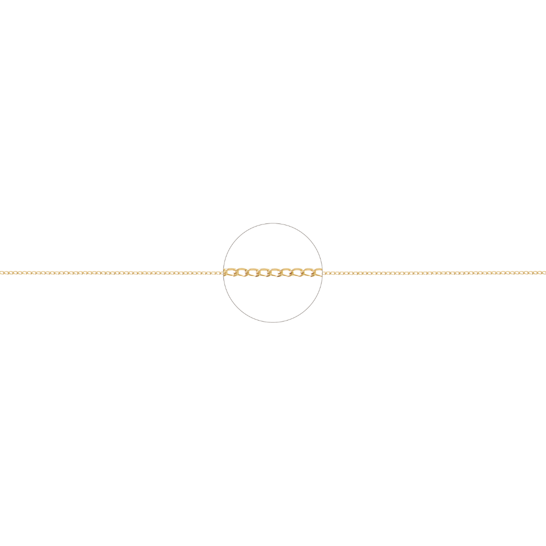 Flat Curb Chain - Gold