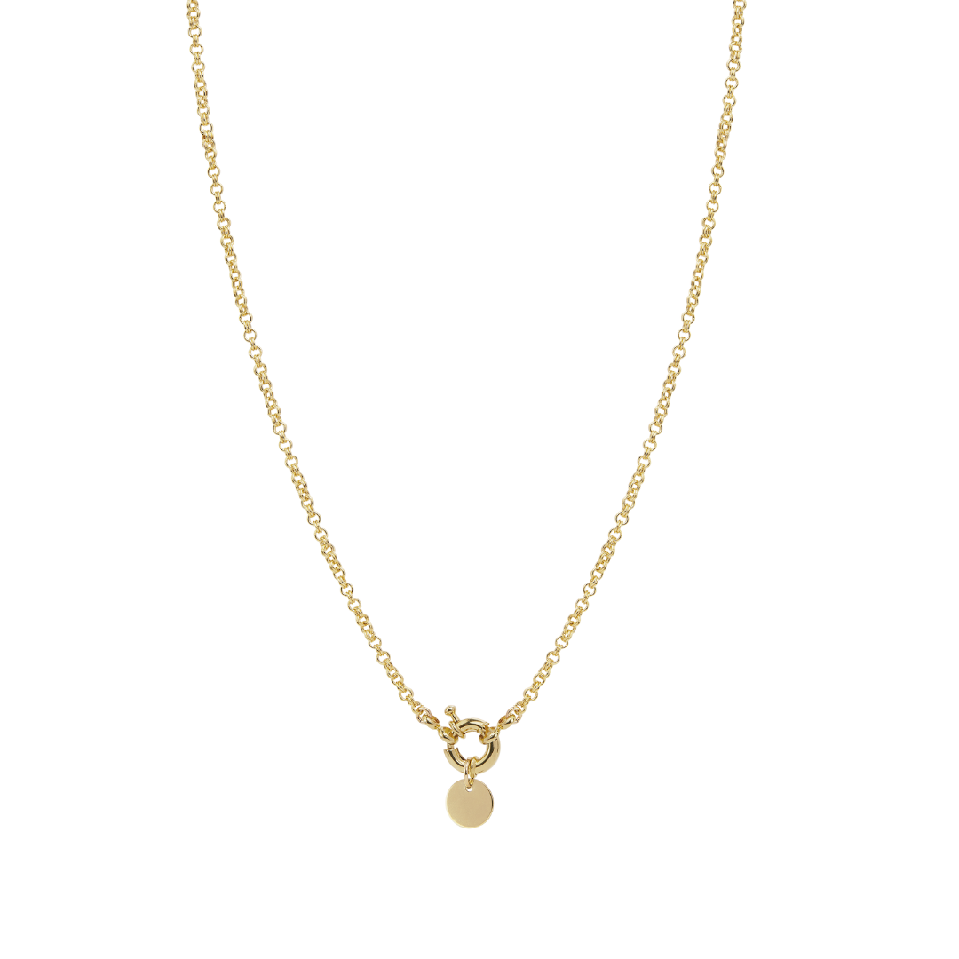 Engravable Clasp Necklace - Gold
