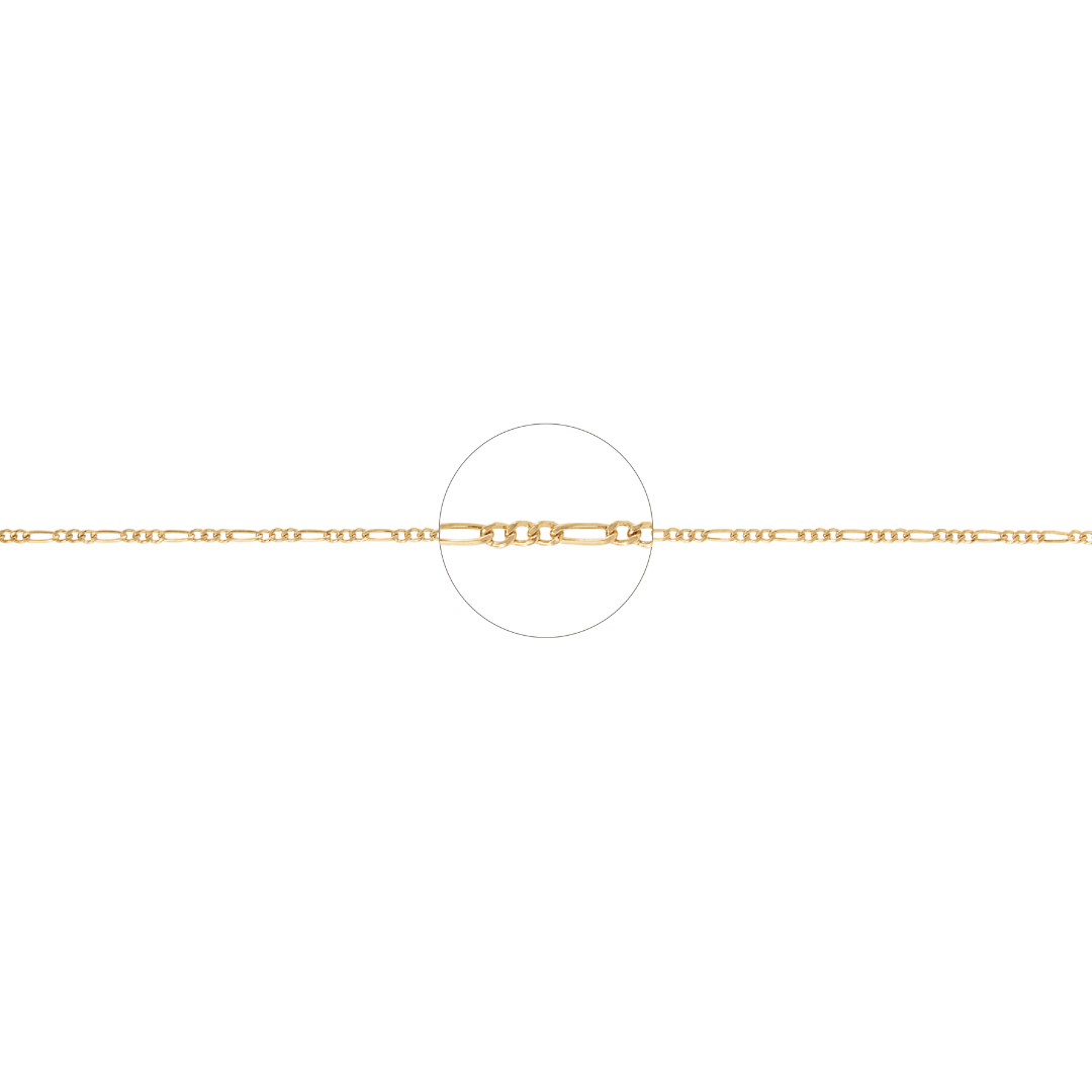Figaro Chain 2.5mm - Gold