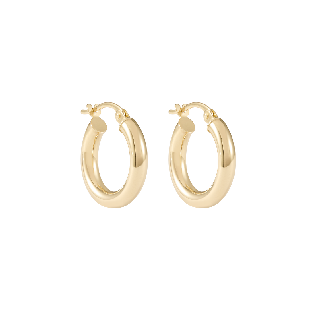 Ailiya Hoop Earrings 9k 13mm - Solid Gold