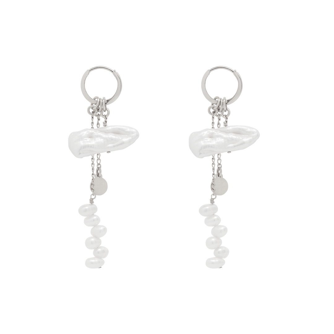 Aveline Mini Hoop Earrings - Silver