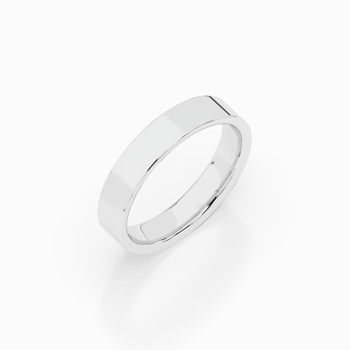 Cigar Ring 3mm - 5mm - White Gold