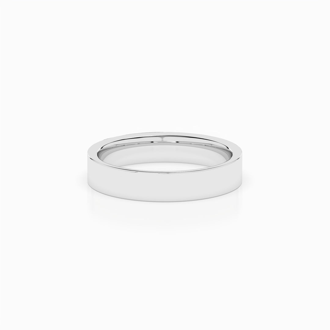 Cigar Ring 3mm - 5mm - White Gold