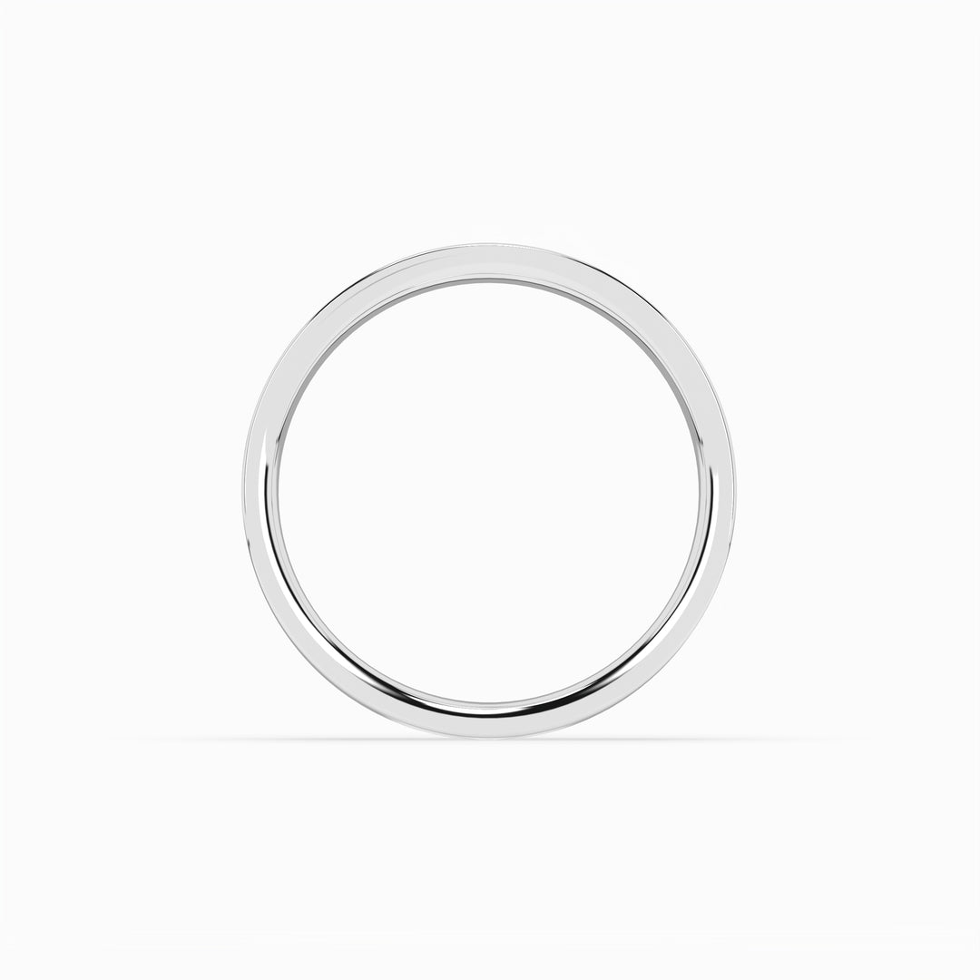 Cigar Ring 3mm - 5mm - White Gold