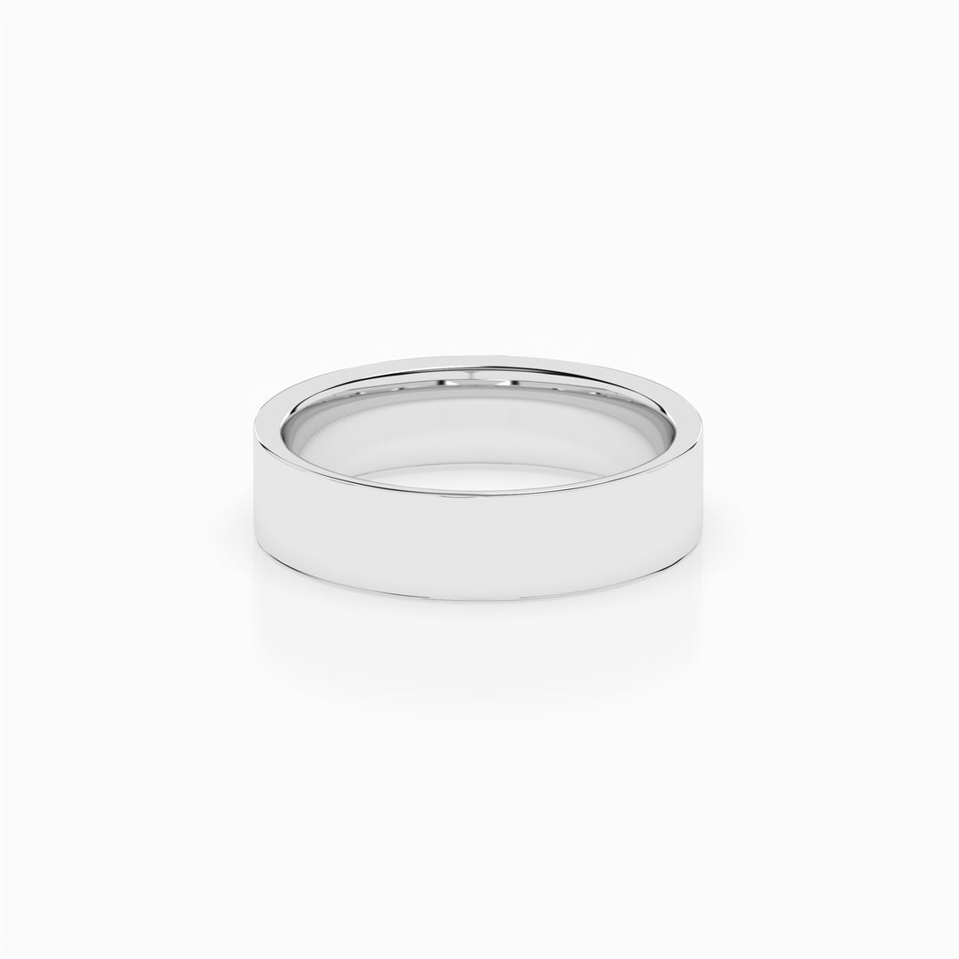 Cigar Ring 3mm - 5mm - White Gold