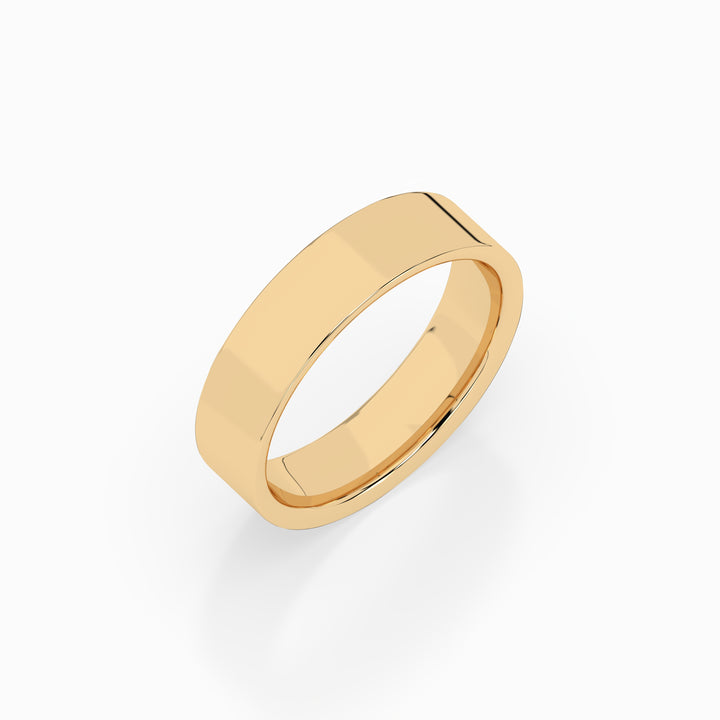 Cigar Ring 3mm - 5mm - Yellow Gold