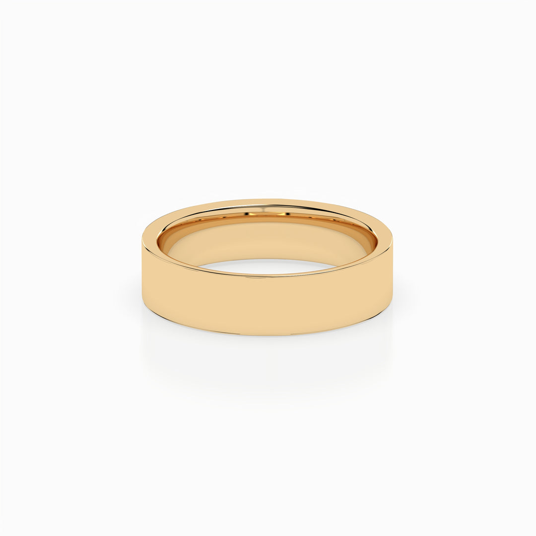Cigar Ring 3mm - 5mm - Yellow Gold