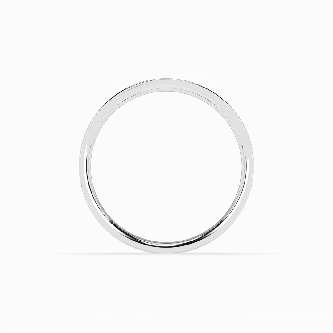 Cigar Ring 6mm - 7mm - White Gold