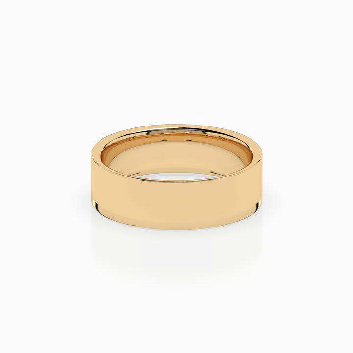 Cigar Ring 6mm - 7mm - Yellow Gold