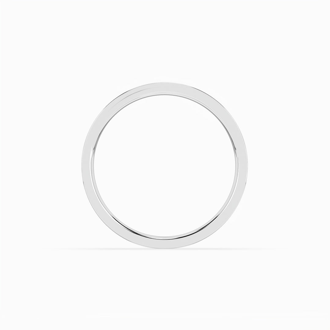 Cigar Ring 3mm - 5mm - White Gold