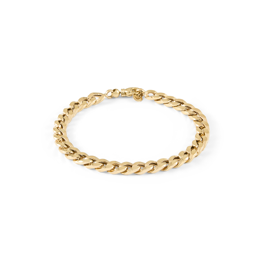 Curb Chain Bracelet - Solid Gold