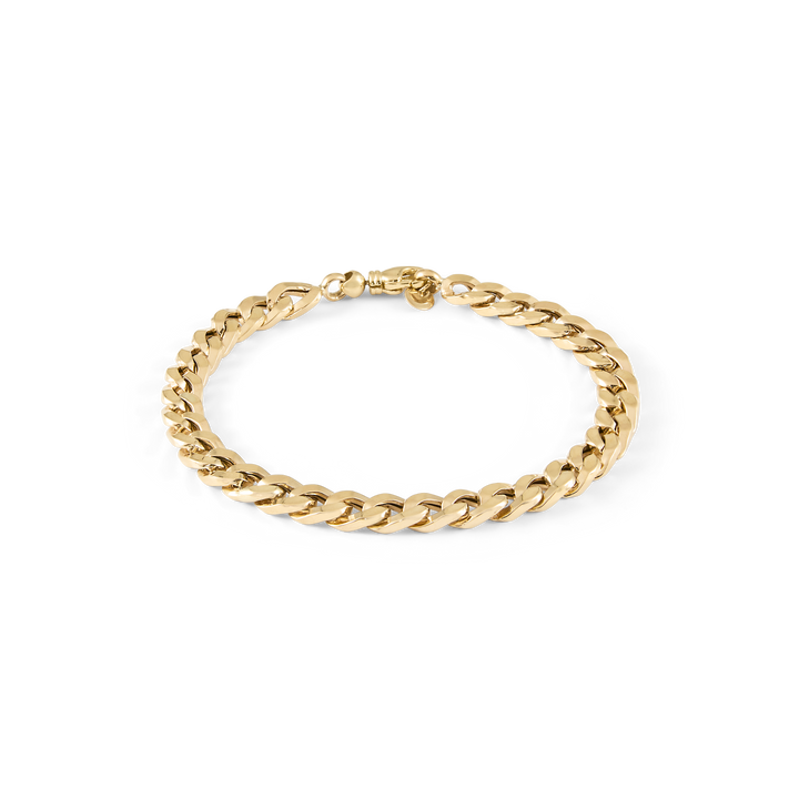 Curb Chain Bracelet - Solid Gold