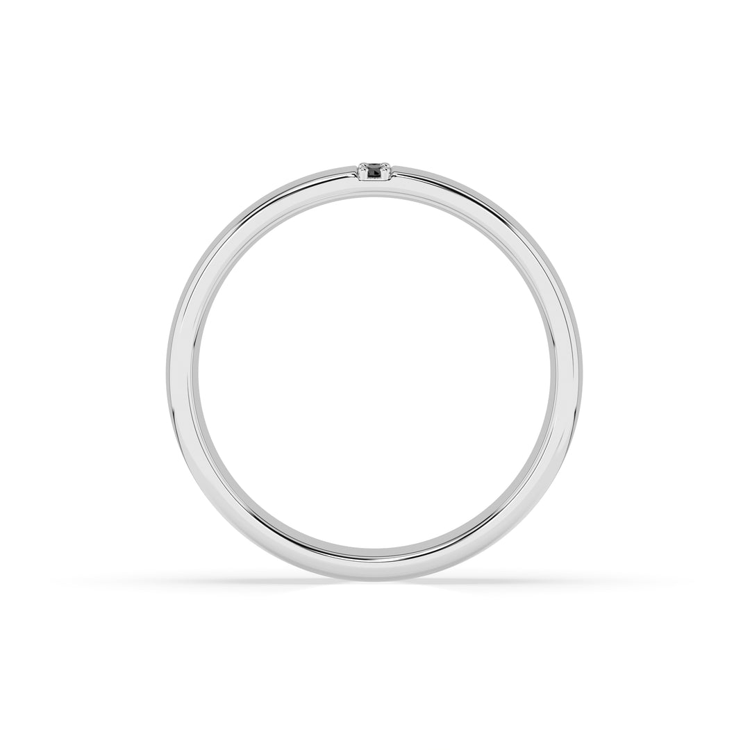 Dominic Black Diamond Ring - White Gold