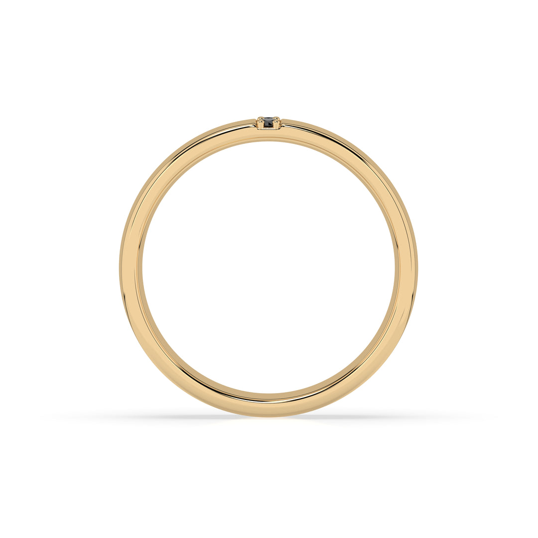 Dominic Black Diamond Ring - Yellow Gold