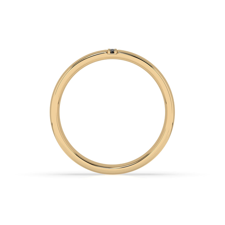Dominic Black Diamond Ring - Yellow Gold