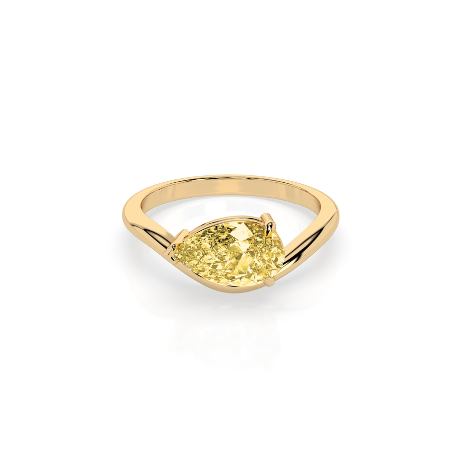 Mira Yellow Diamond Ring - 9k Yellow Gold