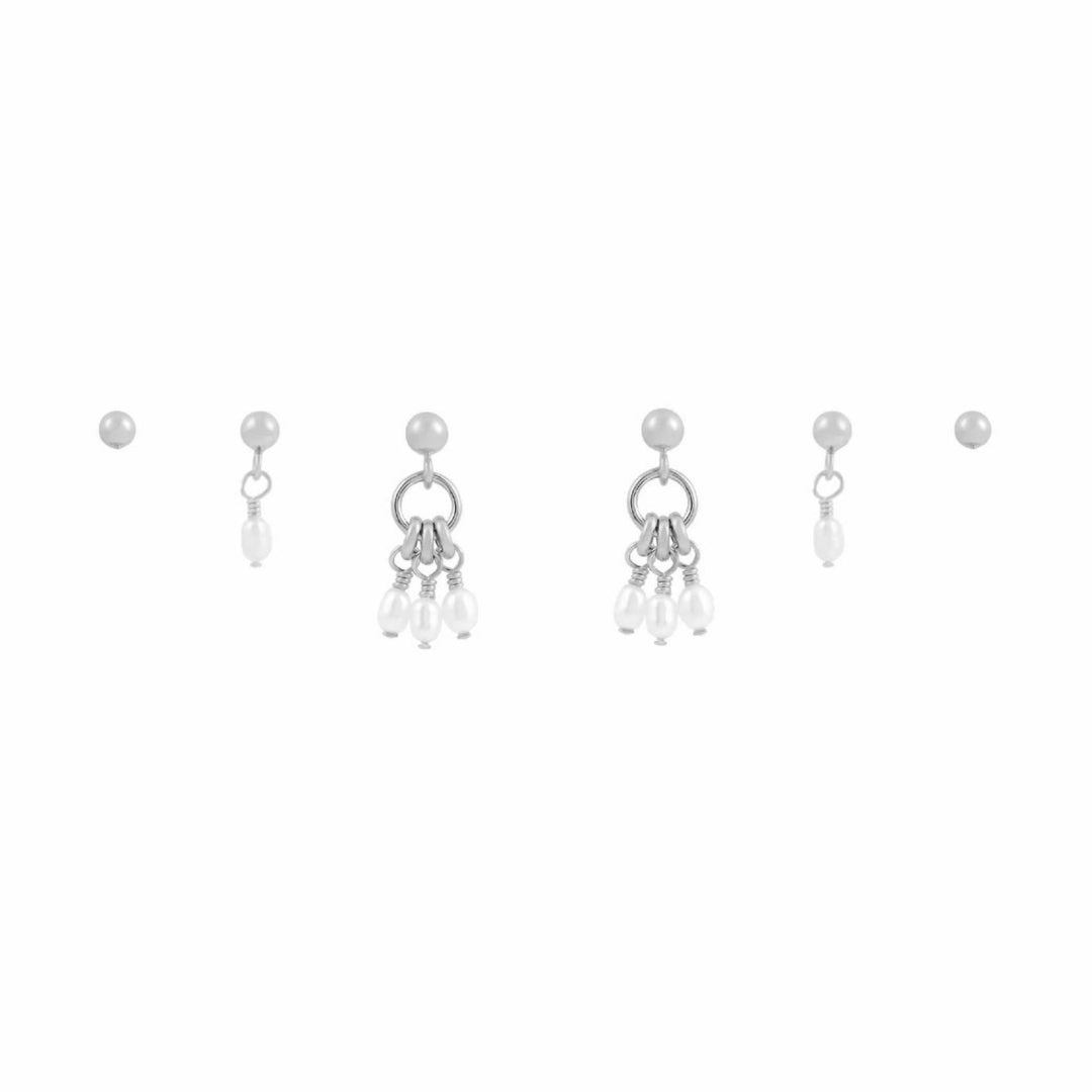 Mila Earring Stack - Silver