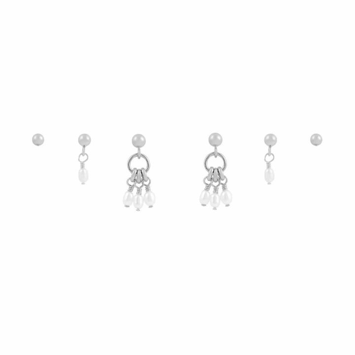 Mila Earring Stack - Silver