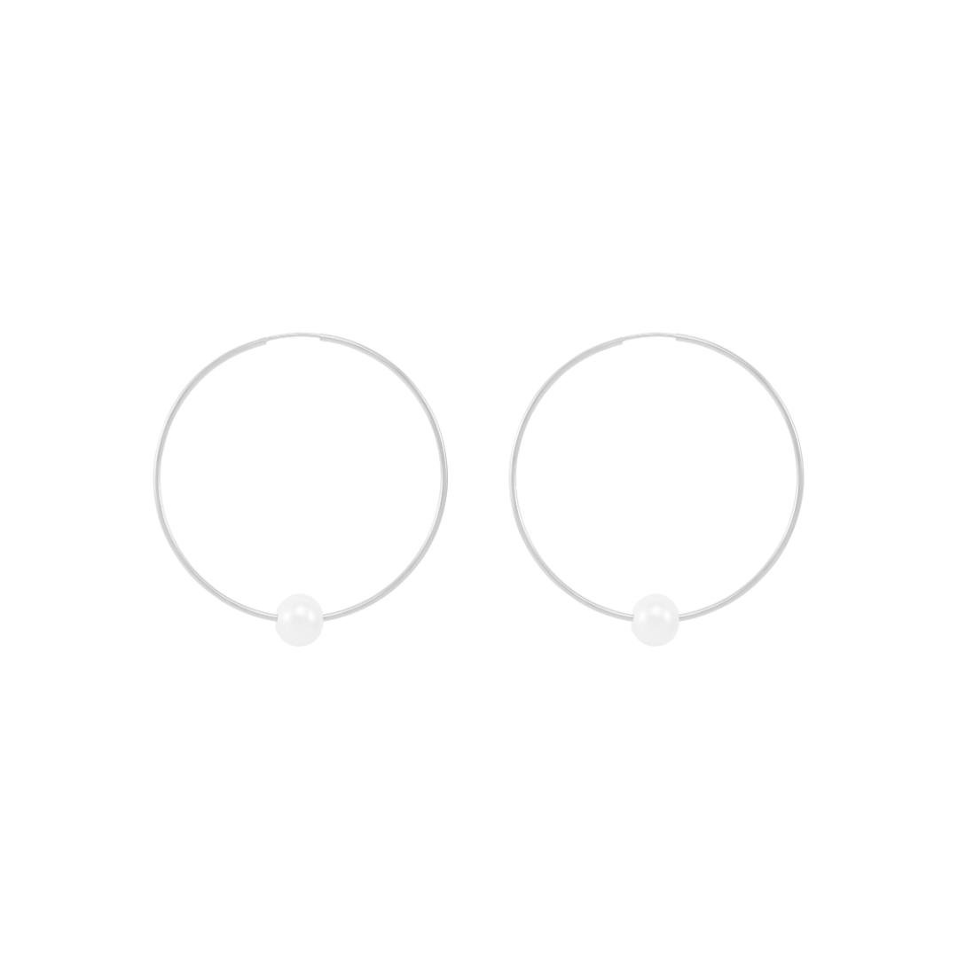 Naomi Earrings 50mm - Silver