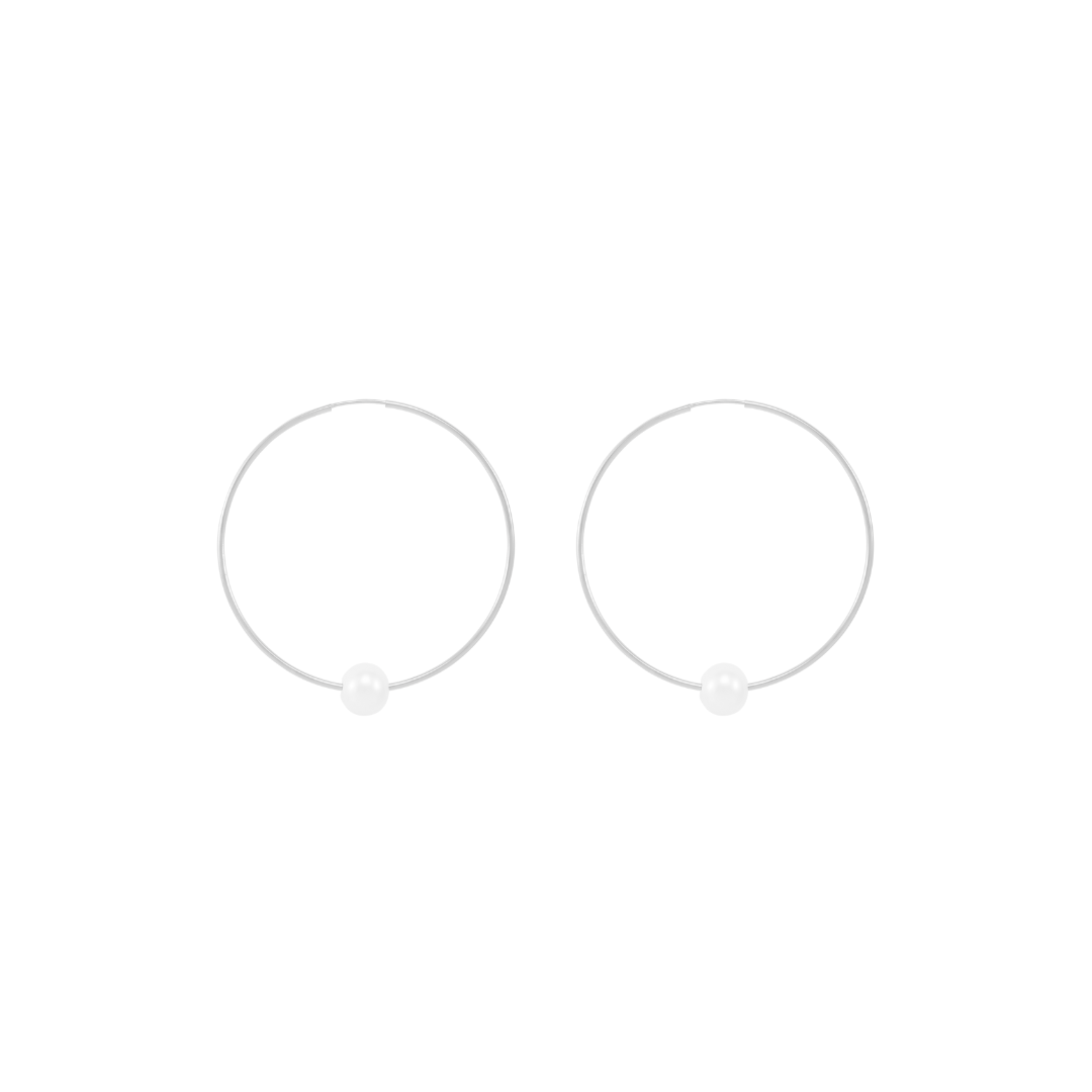 Naomi Earrings 24mm - Silver