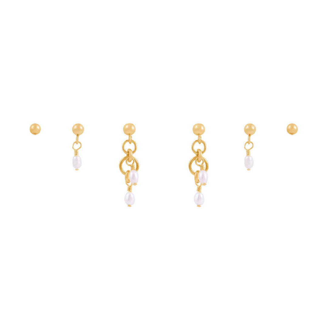 Peta Earring Stack - Gold