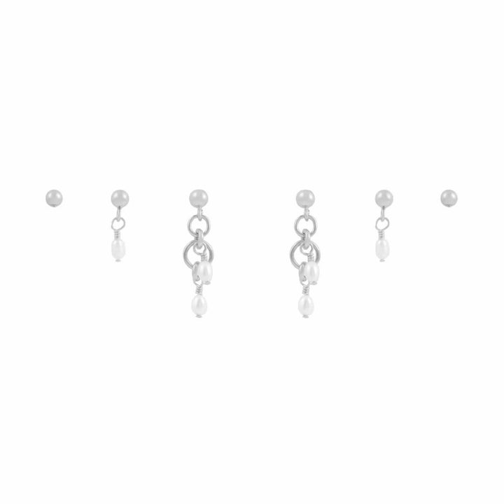 Peta Earring Stack  - Silver