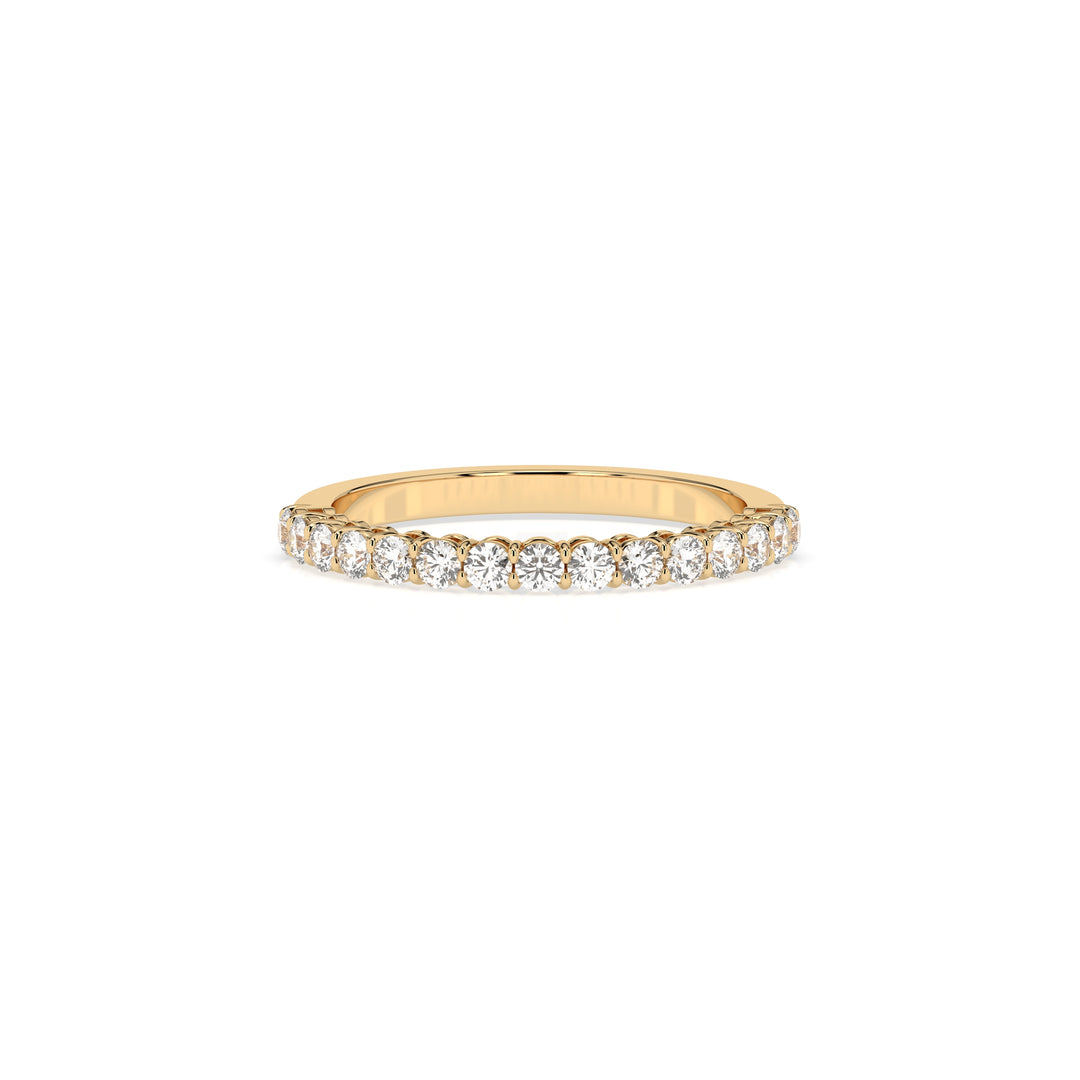Teya 1/2 Pave Ring - Yellow Gold