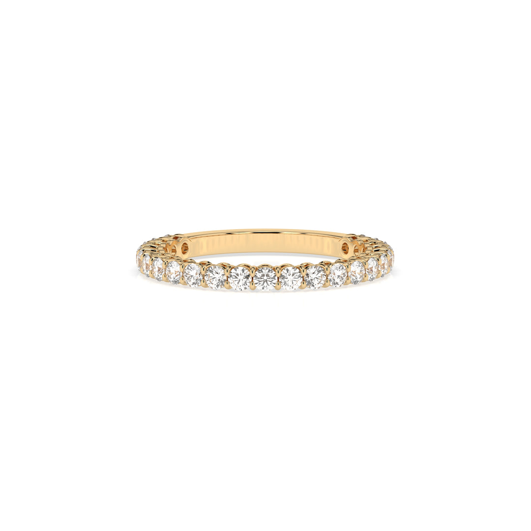 Teya 3/4 Pave Ring - Yellow Gold