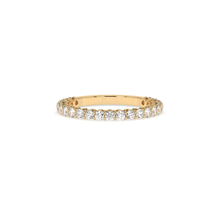 Teya 3/4 Pave Ring - Yellow Gold