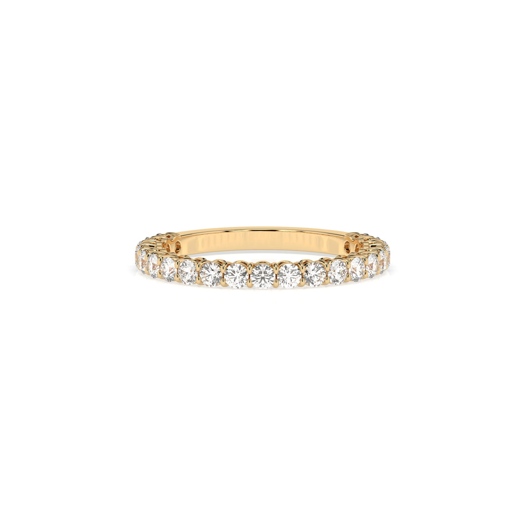 Teya 3/4 Pave Ring - Yellow Gold