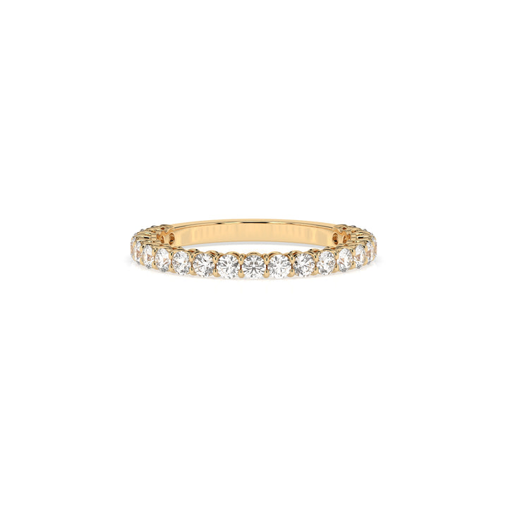 Teya 3/4 Pave Ring - Yellow Gold