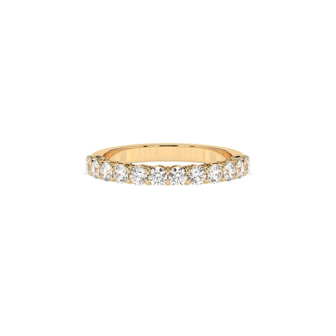 Teya 1/2 Pave Ring - Yellow Gold