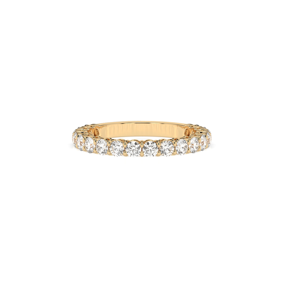 Teya 3/4 Pave Ring - Yellow Gold