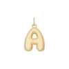 Bubble Letter Charm - Gold - A