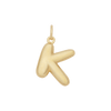 Bubble Letter Charm - Gold - K