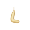 Bubble Letter Charm - Gold - L