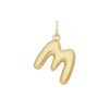 Bubble Letter Charm - Gold - M