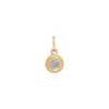 Hanging Birthstone Charm - Gold - March - Light Blue