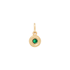 Hanging Birthstone Charm - Gold - May - Green