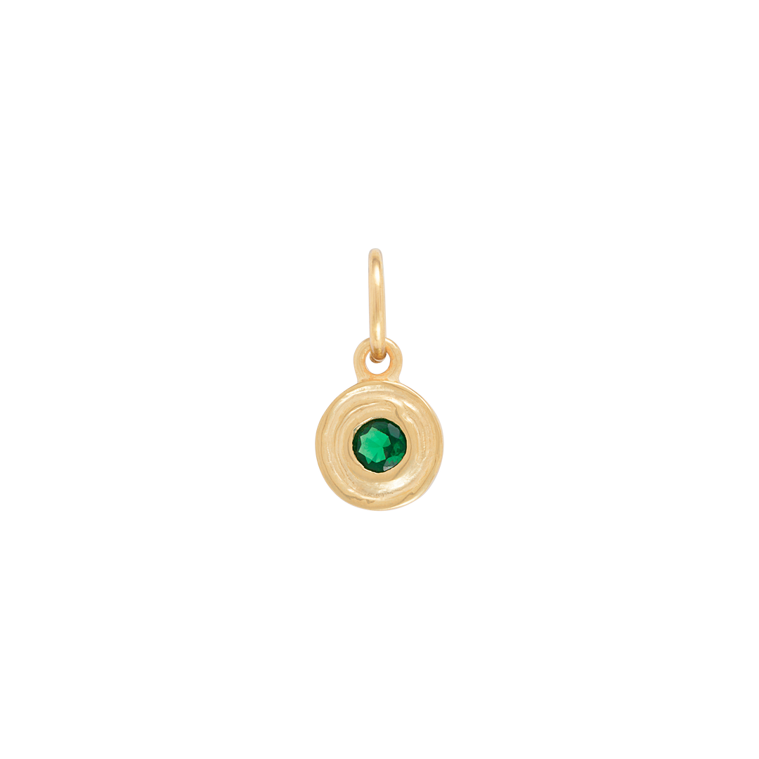 Hanging Birthstone Charm - Gold