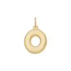 Bubble Letter Charm - Gold - O