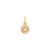 Hanging Birthstone Charm - Gold - June - Pearl